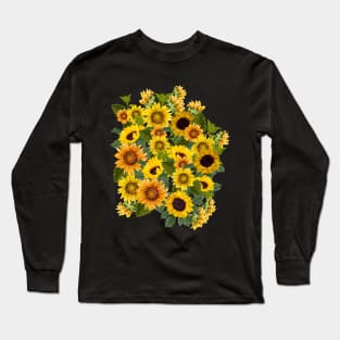 Sunflower Flowers -Bouquet of beautiful Sunflowers Long Sleeve T-Shirt